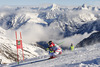 Marcel Hirscher of Austria skiing in first run of men giant slalom race of Audi FIS Alpine skiing World cup in Soelden, Austria. First race of Audi FIS Alpine skiing World cup season 2014-2015, was held on Sunday, 26th of October 2014 on Rettenbach glacier above Soelden, Austria
