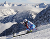 Steve Missillier of France skiing in first run of men giant slalom race of Audi FIS Alpine skiing World cup in Soelden, Austria. First race of Audi FIS Alpine skiing World cup season 2014-2015, was held on Sunday, 26th of October 2014 on Rettenbach glacier above Soelden, Austria
