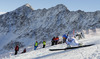 Matts Olsson of Sweden skiing in first run of men giant slalom race of Audi FIS Alpine skiing World cup in Soelden, Austria. First race of Audi FIS Alpine skiing World cup season 2014-2015, was held on Sunday, 26th of October 2014 on Rettenbach glacier above Soelden, Austria
