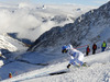 Andre Myhrer of Sweden skiing in first run of men giant slalom race of Audi FIS Alpine skiing World cup in Soelden, Austria. First race of Audi FIS Alpine skiing World cup season 2014-2015, was held on Sunday, 26th of October 2014 on Rettenbach glacier above Soelden, Austria
