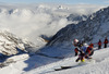 Ivica Kostelic of Croatia skiing in first run of men giant slalom race of Audi FIS Alpine skiing World cup in Soelden, Austria. First race of Audi FIS Alpine skiing World cup season 2014-2015, was held on Sunday, 26th of October 2014 on Rettenbach glacier above Soelden, Austria
