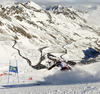 Ivica Kostelic of Croatia skiing in first run of men giant slalom race of Audi FIS Alpine skiing World cup in Soelden, Austria. First race of Audi FIS Alpine skiing World cup season 2014-2015, was held on Sunday, 26th of October 2014 on Rettenbach glacier above Soelden, Austria
