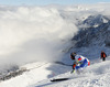 Manuel Pleisch of Switzerland skiing in first run of men giant slalom race of Audi FIS Alpine skiing World cup in Soelden, Austria. First race of Audi FIS Alpine skiing World cup season 2014-2015, was held on Sunday, 26th of October 2014 on Rettenbach glacier above Soelden, Austria
