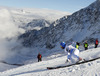 Calle Lindh of Sweden skiing in first run of men giant slalom race of Audi FIS Alpine skiing World cup in Soelden, Austria. First race of Audi FIS Alpine skiing World cup season 2014-2015, was held on Sunday, 26th of October 2014 on Rettenbach glacier above Soelden, Austria
