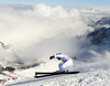 Calle Lindh of Sweden skiing in first run of men giant slalom race of Audi FIS Alpine skiing World cup in Soelden, Austria. First race of Audi FIS Alpine skiing World cup season 2014-2015, was held on Sunday, 26th of October 2014 on Rettenbach glacier above Soelden, Austria
