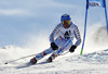 Calle Lindh of Sweden skiing in first run of men giant slalom race of Audi FIS Alpine skiing World cup in Soelden, Austria. First race of Audi FIS Alpine skiing World cup season 2014-2015, was held on Sunday, 26th of October 2014 on Rettenbach glacier above Soelden, Austria
