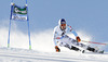 Fritz Dopfer of Germany skiing in first run of men giant slalom race of Audi FIS Alpine skiing World cup in Soelden, Austria. First race of Audi FIS Alpine skiing World cup season 2014-2015, was held on Sunday, 26th of October 2014 on Rettenbach glacier above Soelden, Austria
