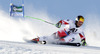 Marcel Hirscher of Austria skiing in first run of men giant slalom race of Audi FIS Alpine skiing World cup in Soelden, Austria. First race of Audi FIS Alpine skiing World cup season 2014-2015, was held on Sunday, 26th of October 2014 on Rettenbach glacier above Soelden, Austria
