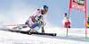Ramon Zenhaeusern of Switzerland skiing in first run of men giant slalom race of Audi FIS Alpine skiing World cup in Soelden, Austria. First race of Audi FIS Alpine skiing World cup season 2014-2015, was held on Sunday, 26th of October 2014 on Rettenbach glacier above Soelden, Austria
