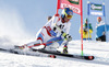 Ramon Zenhaeusern of Switzerland skiing in first run of men giant slalom race of Audi FIS Alpine skiing World cup in Soelden, Austria. First race of Audi FIS Alpine skiing World cup season 2014-2015, was held on Sunday, 26th of October 2014 on Rettenbach glacier above Soelden, Austria
