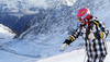 Samu Torsti of Finland inspecting the course before start of the first run of men giant slalom race of Audi FIS Alpine skiing World cup in Soelden, Austria. First race of Audi FIS Alpine skiing World cup season 2014-2015, was held on Sunday, 26th of October 2014 on Rettenbach glacier above Soelden, Austria
