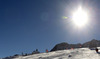 Racing course of the first run of men giant slalom race of Audi FIS Alpine skiing World cup in Soelden, Austria. First race of Audi FIS Alpine skiing World cup season 2014-2015, was held on Sunday, 26th of October 2014 on Rettenbach glacier above Soelden, Austria
