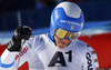 Calle Lindh of Sweden reacts in finish of the second run of men giant slalom race of Audi FIS Alpine skiing World cup in Soelden, Austria. First race of Audi FIS Alpine skiing World cup season 2014-2015, was held on Sunday, 26th of October 2014 on Rettenbach glacier above Soelden, Austria
