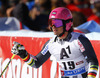 Seventh placed Marcus Sandell of Finland reacts in finish of the second run of men giant slalom race of Audi FIS Alpine skiing World cup in Soelden, Austria. First race of Audi FIS Alpine skiing World cup season 2014-2015, was held on Sunday, 26th of October 2014 on Rettenbach glacier above Soelden, Austria
