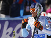 Second placed Fritz Dopfer of Germany reacts in finish of the second run of men giant slalom race of Audi FIS Alpine skiing World cup in Soelden, Austria. First race of Audi FIS Alpine skiing World cup season 2014-2015, was held on Sunday, 26th of October 2014 on Rettenbach glacier above Soelden, Austria
