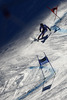 Winner Marcel Hirscher of Austria skiing in the second run of men giant slalom race of Audi FIS Alpine skiing World cup in Soelden, Austria. First race of Audi FIS Alpine skiing World cup season 2014-2015, was held on Sunday, 26th of October 2014 on Rettenbach glacier above Soelden, Austria
