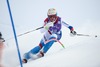 Michelle Gisin of Switzerland in action during 1st run of ladies Slalom of FIS ski alpine world cup at the Levi Black in Levi, Finland on 2014/11/15. <br>  <br> 
