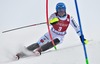 Mattias Hargin (SWE) in action during 1st run of Mens Slalom of FIS ski alpine world cup at the Levi Black in  Levi, Finland on 2014/11/16.
