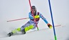 Fritz Dopfer (GER) in action during 1st run of Mens Slalom of FIS ski alpine world cup at the Levi Black in  Levi, Finland on 2014/11/16.
