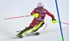 Patrick Thaler (ITA) in action during 1st run of Mens Slalom of FIS ski alpine world cup at the Levi Black in  Levi, Finland on 2014/11/16.
