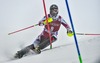 Reinfried Herbst (AUT) in action during 1st run of Mens Slalom of FIS ski alpine world cup at the Levi Black in  Levi, Finland on 2014/11/16.
