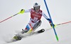 Daniel Yule (SUI) in action during 1st run of Mens Slalom of FIS ski alpine world cup at the Levi Black in  Levi, Finland on 2014/11/16.
