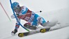 Victor Muffat Jeandet (FRA) in action during 1st run of Mens Slalom of FIS ski alpine world cup at the Levi Black in  Levi, Finland on 2014/11/16.
