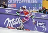 Henrik Kristoffersen (NOR) reacts after his 2nd run of mens Slalom of FIS ski alpine world cup at the Levi Black in  Levi, Finland on 2014/11/16.
