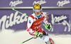 Marcel Hirscher of Austria reacts after his 2nd run of mens Slalom of FIS ski alpine world cup at the Levi Black in  Levi, Finland on 2014/11/16.
