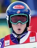 Mikaela Shiffrin of the USA reacts after finish her 2nd run of ladies Giant Slalom of FIS Ski Alpine Worldcup at the Aspen Mountain Course in Aspen, Canada on 2014/11/29. 
