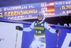 Viktoria Rebensburg of Germany reacts after finish her 2nd run of ladies Giant Slalom of FIS Ski Alpine Worldcup at the Aspen Mountain Course in Aspen, Canada on 2014/11/29. 
