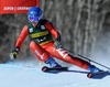 Irene Curtoni of Italy in action during 1st run of ladies Giant Slalom of FIS Ski Alpine Worldcup at the Aspen Mountain Course in Aspen, United States on 2014/11/29. 
