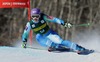 Tina Maze of Slovenia in action during 1st run of ladies Giant Slalom of FIS Ski Alpine Worldcup at the Aspen Mountain Course in Aspen, United States on 2014/11/29. 
