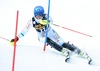 Nathalie Eklund of Sweden in action during 1st run of ladies Slalom of FIS Ski Alpine Worldcup at the Aspen Mountain Course in Aspen, Canada on 2014/11/30. 
