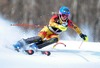 Marie-Michele Gagnon of Canada in action during 1st run of ladies Slalom of FIS Ski Alpine Worldcup at the Aspen Mountain Course in Aspen, Canada on 2014/11/30. 
