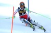 Nicole Hosp of Austria in action during 1st run of ladies Slalom of FIS Ski Alpine Worldcup at the Aspen Mountain Course in Aspen, Canada on 2014/11/30. 
