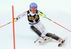 Maria Pietilae-Holmner of Sweden in action during 1st run of ladies Slalom of FIS Ski Alpine Worldcup at the Aspen Mountain Course in Aspen, Canada on 2014/11/30. 
