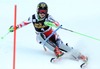 Kathrin Zettel of Austria in action during 1st run of ladies Slalom of FIS Ski Alpine Worldcup at the Aspen Mountain Course in Aspen, Canada on 2014/11/30. 
