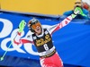 1st placed Nicole Hosp of Austria reacts after her 2nd run of ladies Slalom of FIS Ski Alpine Worldcup at the Aspen Mountain Course in Aspen, United States on 2014/11/30. 
