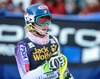 Mikaela Shiffrin of the USA reacts after her 2nd run of ladies Slalom of FIS Ski Alpine Worldcup at the Aspen Mountain Course in Aspen, United States on 2014/11/30. 
