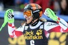 1st placed Nicole Hosp of Austria reacts after her 2nd run of ladies Slalom of FIS Ski Alpine Worldcup at the Aspen Mountain Course in Aspen, United States on 2014/11/30. 
