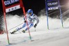 Matts Olsson of Sweden in action during 1st run the men Giant Slalom of FIS Ski World Cup at Olympia Course in Are, Sweden on 2014/12/12.
