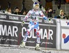 Alexis Pinturault of France reacts after his of the men Giant Slalom of FIS Ski World Cup at Olympia Course in Are, Sweden on 2014/12/12.
