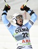 3rd place Stefan Luitz of Germany reacts after his of the men Giant Slalom of FIS Ski World Cup at Olympia Course in Are, Sweden on 2014/12/12.
