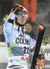 3rd place Stefan Luitz of Germany reacts after his of the men Giant Slalom of FIS Ski World Cup at Olympia Course in Are, Sweden on 2014/12/12.
