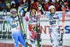 2nd placed Ted Ligety of the USA ( L ) 1st placed Marcel Hirscher of Austria ( C ) 3rd place Stefan Luitz of Germany ( R ) during winner presentation after men Giant Slalom of FIS Ski World Cup at Olympia Course in Are, Sweden on 2014/12/12.
