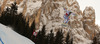 Fifth placed Johan Clarey of France skiing men downhill race of Audi FIS Alpine skiing World cup in Val Gardena, Italy. Men downhill race of Audi FIS Alpine skiing World cup season 2014-2015, was held on Friday, 19th of December 2014 on famous Saslong course in Val Gardena, Italy.

