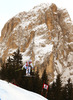 Carlo Janka of Switzerland skiing men downhill race of Audi FIS Alpine skiing World cup in Val Gardena, Italy. Men downhill race of Audi FIS Alpine skiing World cup season 2014-2015, was held on Friday, 19th of December 2014 on famous Saslong course in Val Gardena, Italy.
