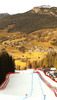 Race course of the men downhill race of Audi FIS Alpine skiing World cup in Val Gardena, Italy. Men downhill race of Audi FIS Alpine skiing World cup season 2014-2015, was held on Friday, 19th of December 2014 on famous Saslong course in Val Gardena, Italy.
