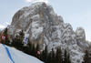 Hans Olsson of Sweden skiing men downhill race of Audi FIS Alpine skiing World cup in Val Gardena, Italy. Men downhill race of Audi FIS Alpine skiing World cup season 2014-2015, was held on Friday, 19th of December 2014 on famous Saslong course in Val Gardena, Italy.
